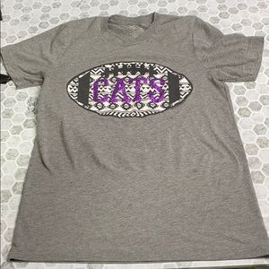 Texas True Small Cats Glitter Short Sleeve T